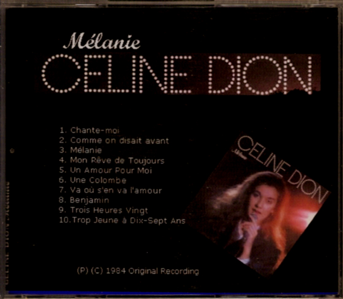 Celine Dion  Tellement jai damour pour toi : Back